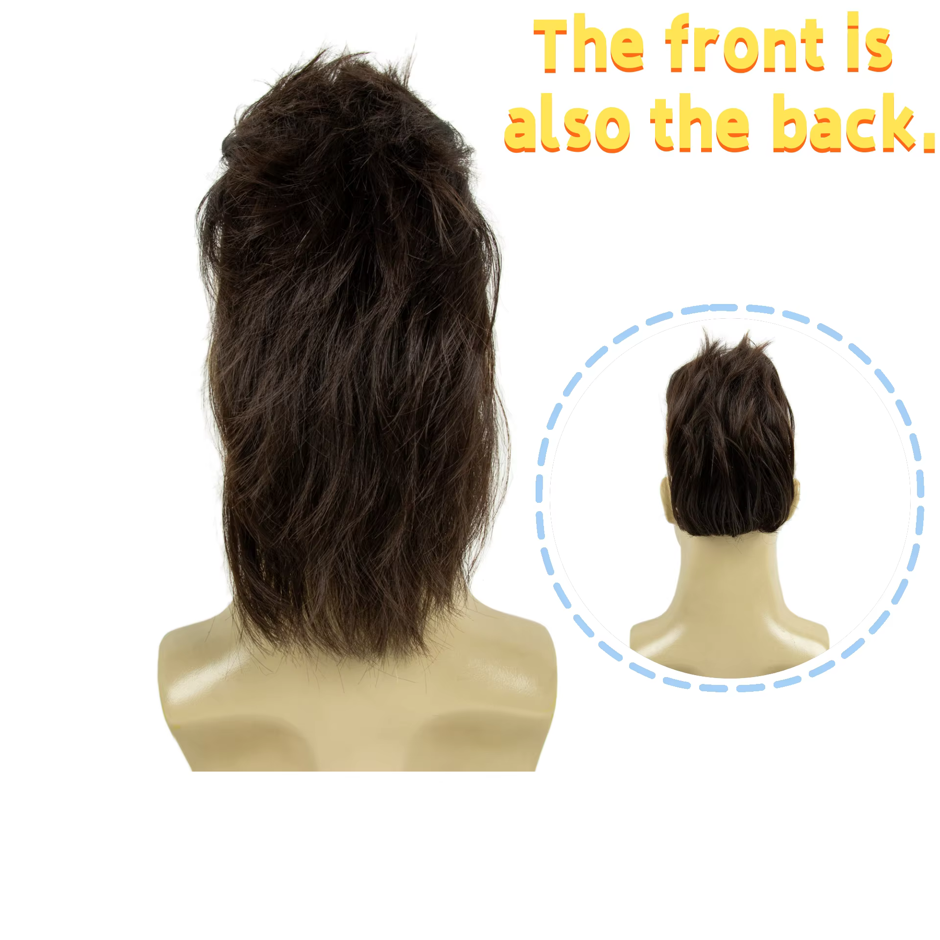 Perruque Mohawk brune REEWES pour adultes
