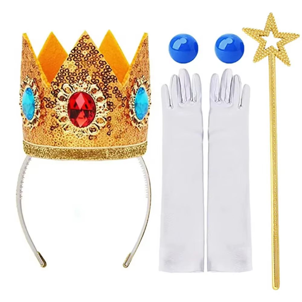 Perruque de princesse pêche de haute qualité pour filles et femmes
