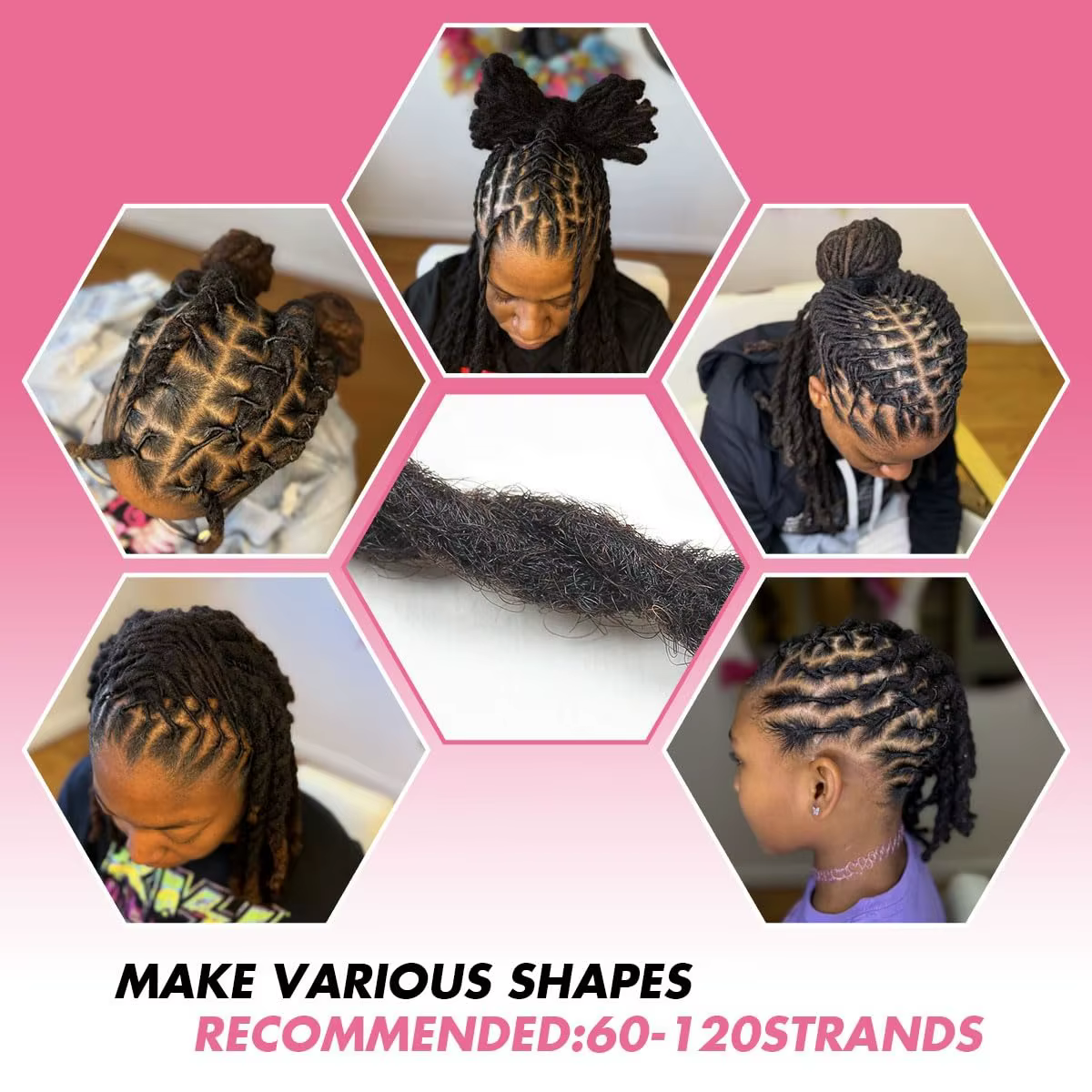 Extensions de dreadlocks naturelles en cheveux humains