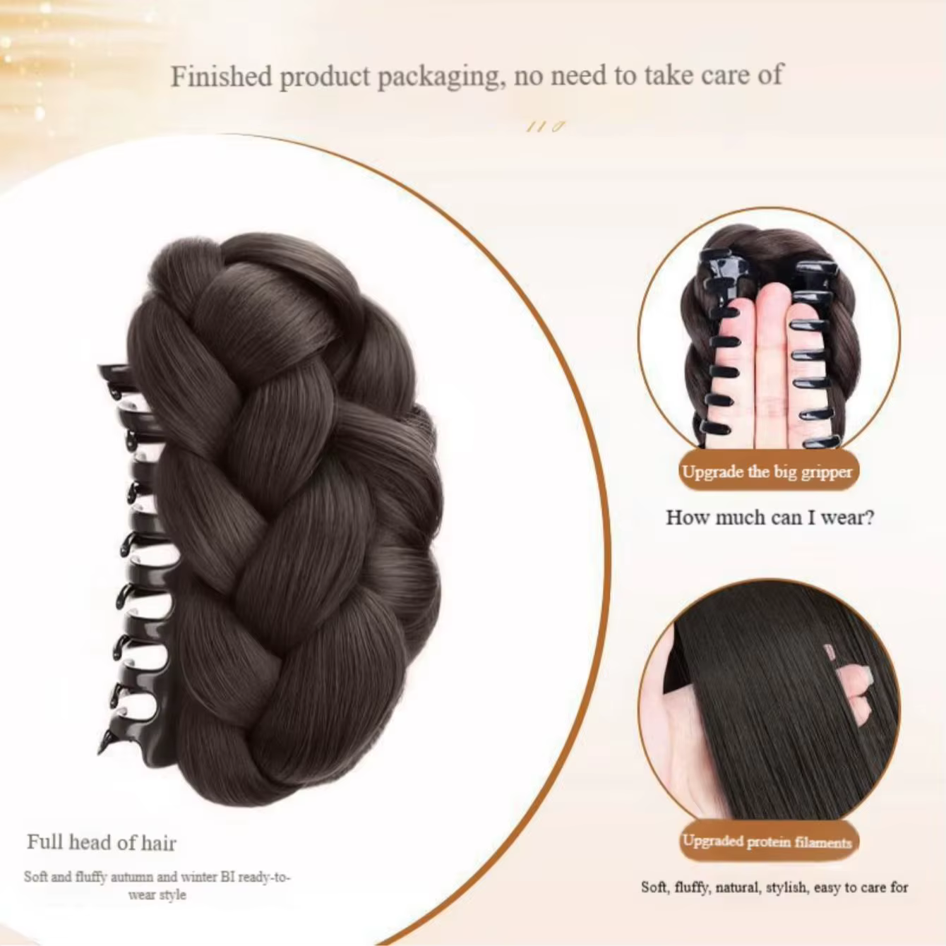 Postiche chignon tressé pour femmes