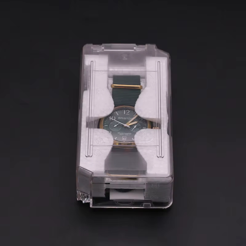 Boîte de rangement universelle pour bijoux, boîte à montres pour hommes, boîte à montres vintage transparente à grille unique, boîtes cadeaux de Noël