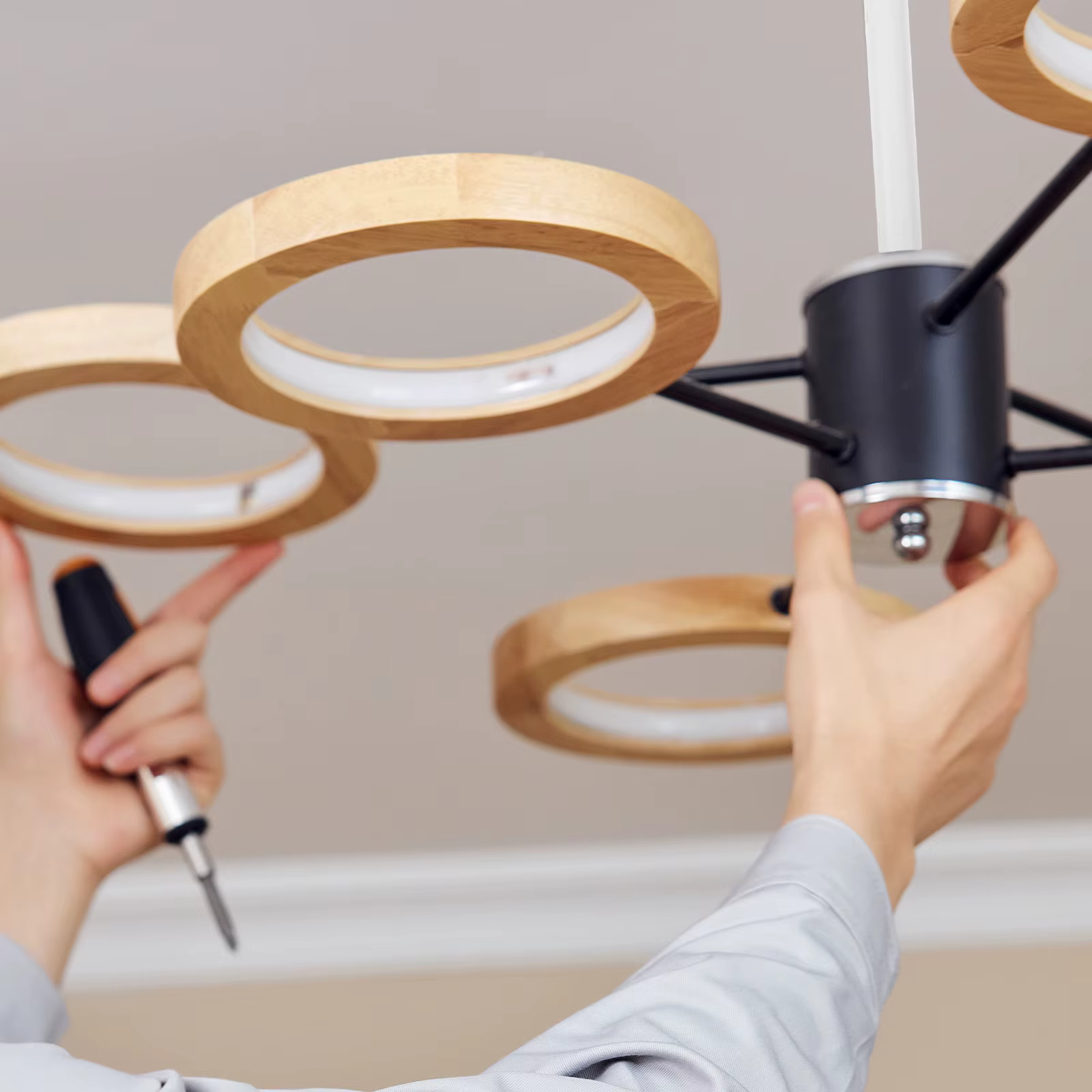 Extension de tige de ventilateur de plafond blanche de 10 cm, tige d'extension universelle de remplacement pour ventilateur, tige en métal durable pour l'amélioration de la maison