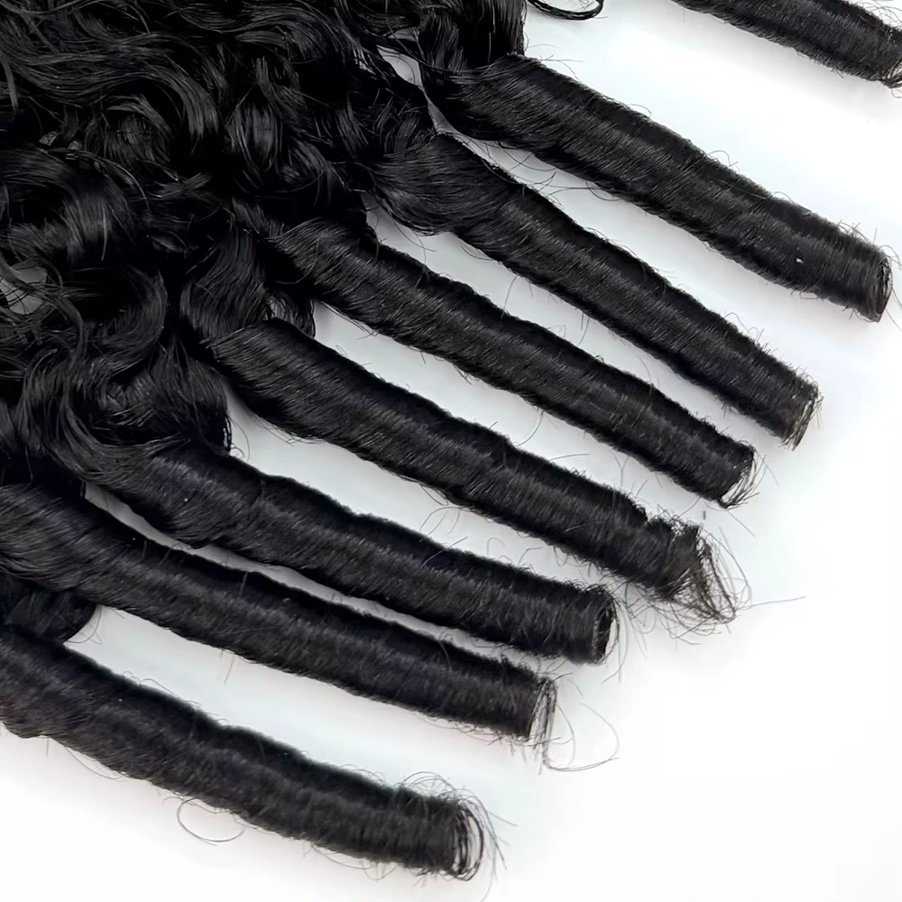 Extensions de cheveux humains au crochet effet plume