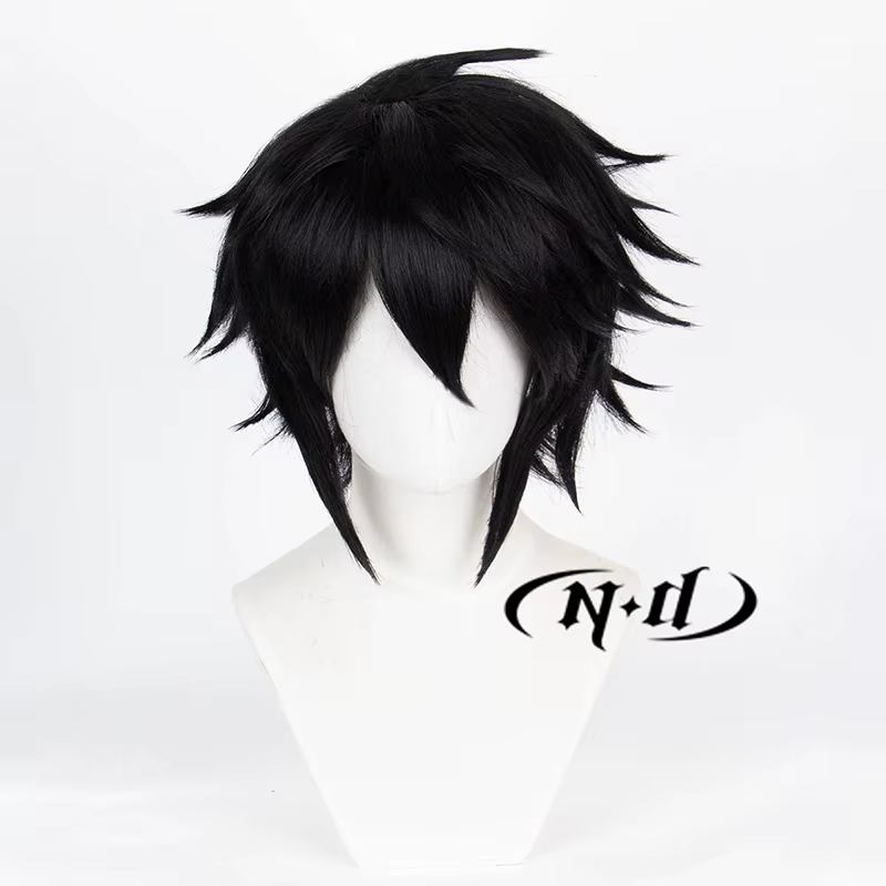 ND L Lawliet Cosplay perruques Note de mort Anime Cosplay désordre noir cheveux perruques pour bande dessinée Con fête Coser résistant à la chaleur synthétique