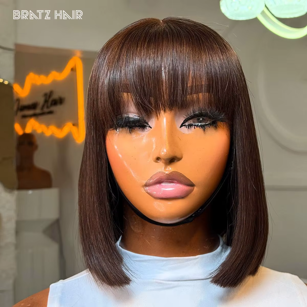 Perruque Bob en cheveux humains