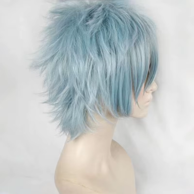 Perruque de Cosplay Courte et Bouclée avec Bonnet
