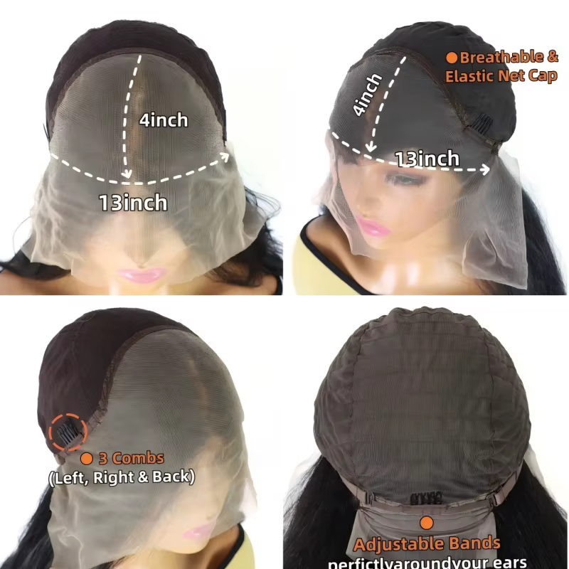 Perruque synthétique noire naturelle coupe pixie