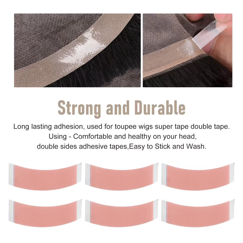 B78B-36Pcs/Lot Duo-Tac Super fort cheveux perruque bande Double adhésif bandes d'extension imperméable pour toupet dentelle perruques Film