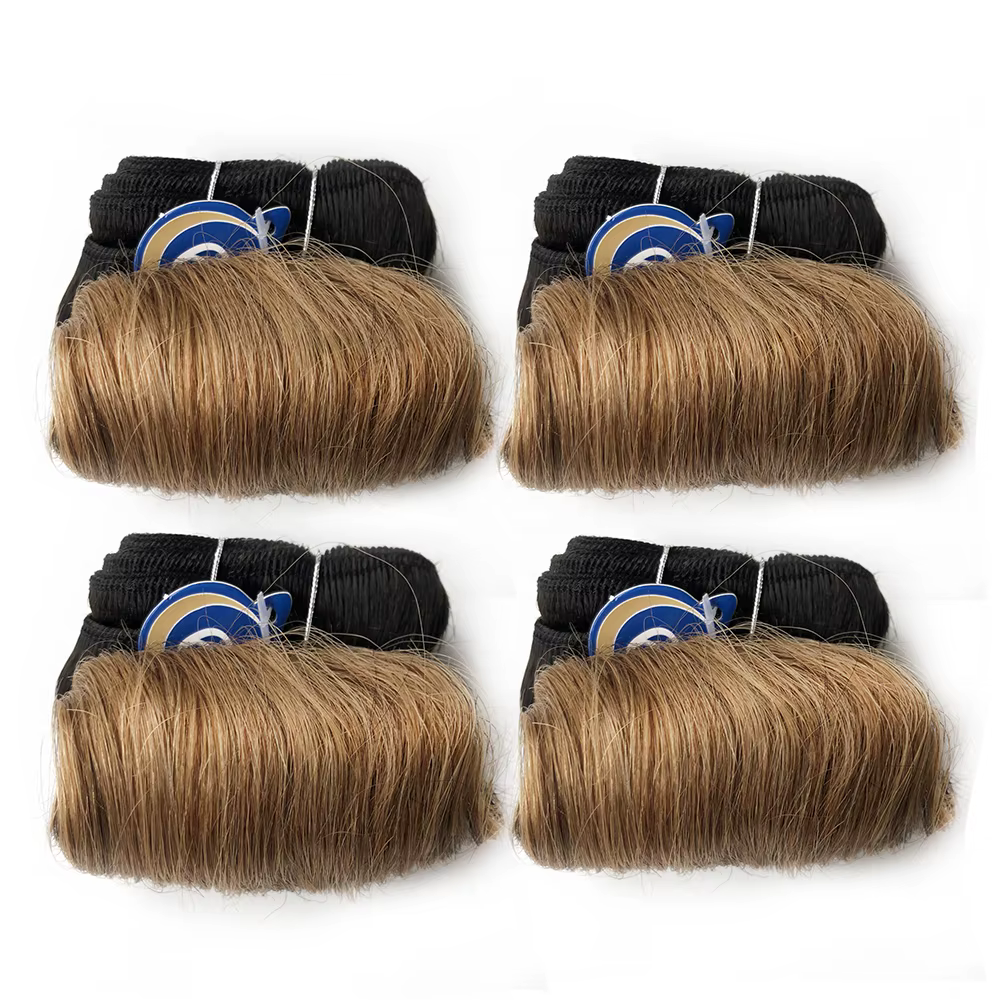 Tissage en lot brésilien Remy 100% naturel bouclé blond