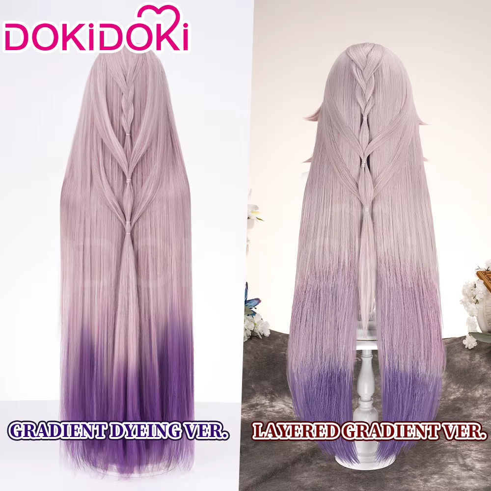 En STOCK Aglaea The Herta perruque jeu Honkai: Star Rail DokiDoki HSR femmes 100 cm dégradé