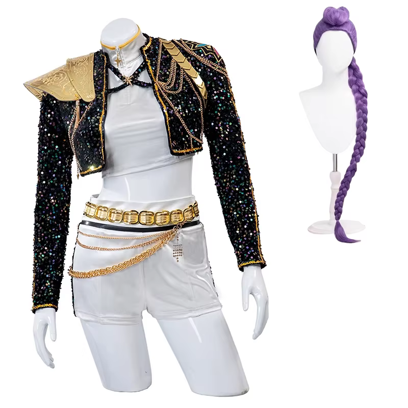 Perruque de Costume de Cosplay KPop Rumi pour Halloween