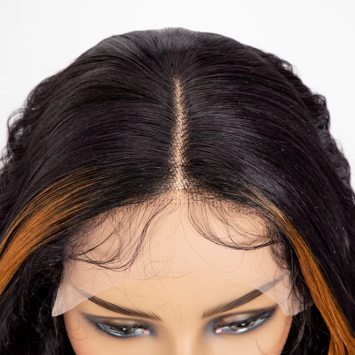 WIGERA Perruque synthétique ombrée noire 40 pouces extra longue