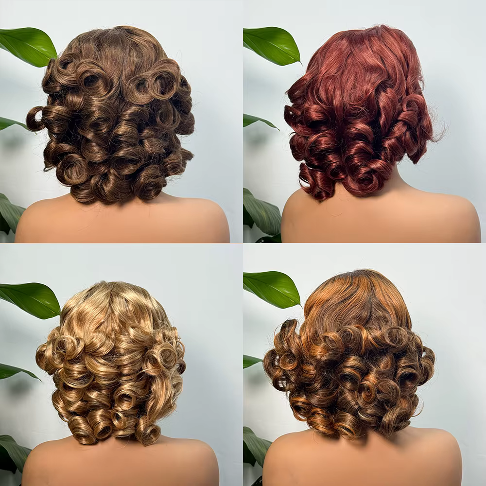 330% Demnsity 5x5 dentelle lâche rebondissant perruques de cheveux humains