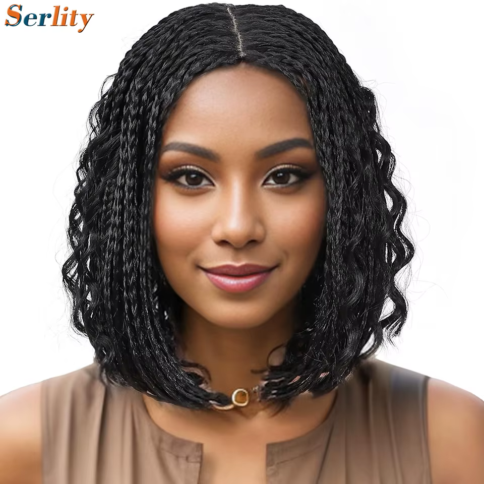 Nouveau Style Bob Box perruques tressées pour les femmes noires 12 pouces boîte tresses Crochet cheveux