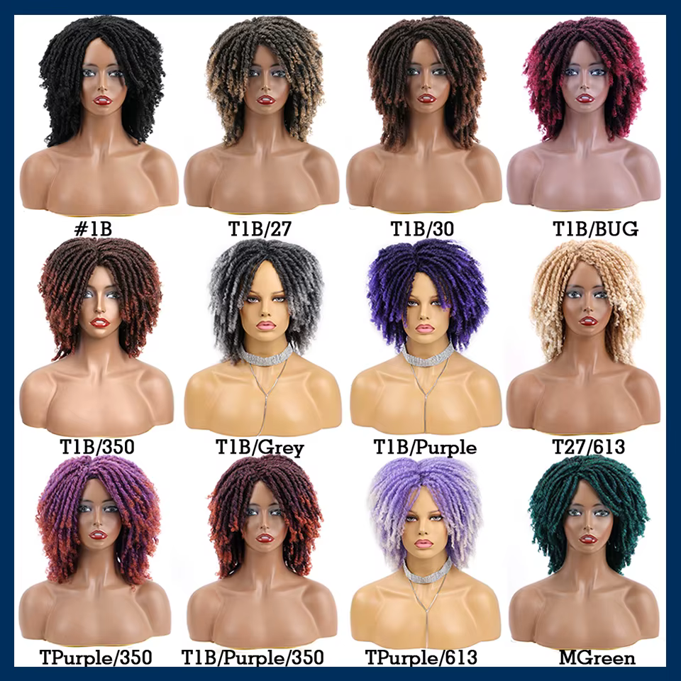 Dreadlock perruque pour les hommes et les femmes noirs Crocodile peau d'Afrique tresse de jute faux locs