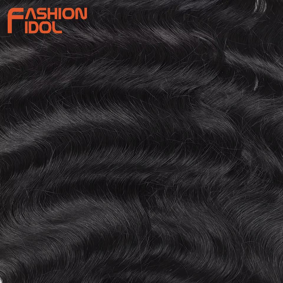 FASHION IDOL 24 pouces vague de corps Crochet tresses cheveux fibres synthétiques armure