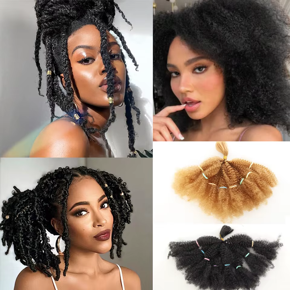 Perruque synthétique Afro Kinky 12 pouces