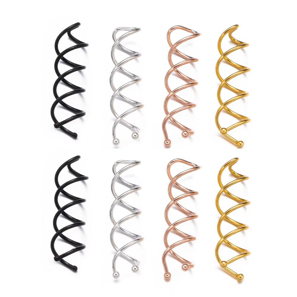 Épingle à cheveux en spirale en métal
