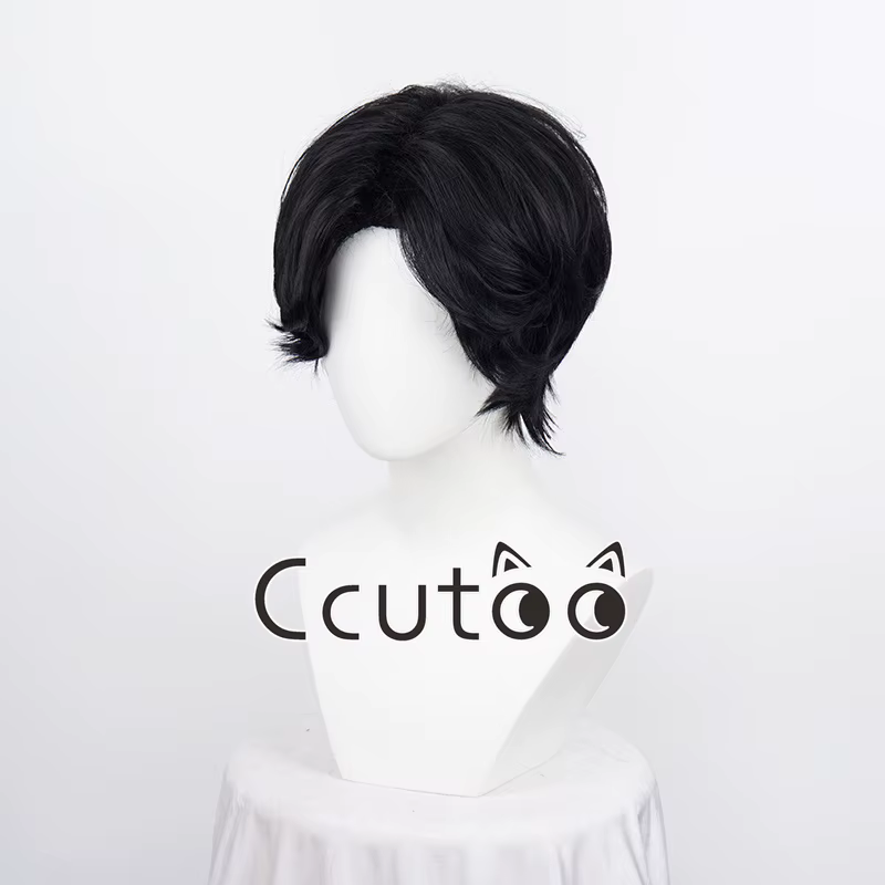 Anime Portgas D. ZanShort-Perruque Cosplay Synthétique Noire