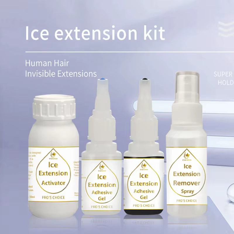 Ice Hair-Kit de Gel de Colle pour Collage à Froid Extension de Cheveux