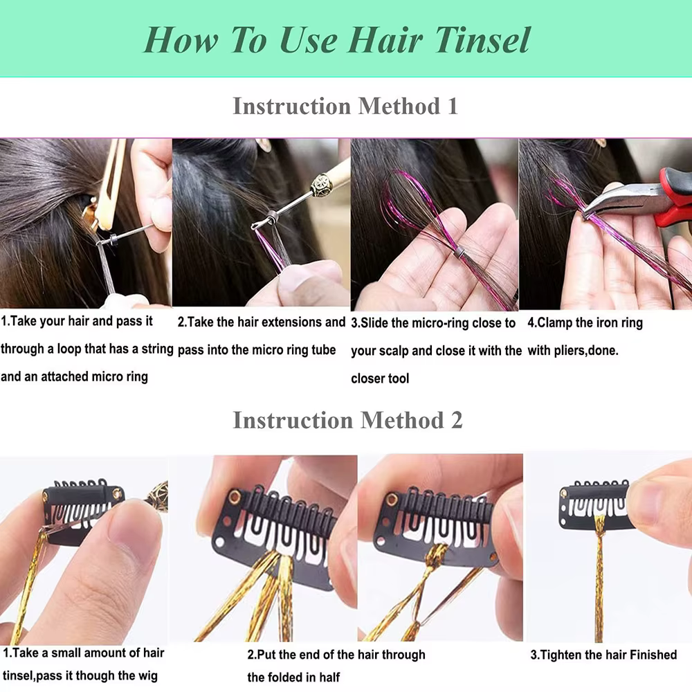 Extensions de cheveux Tinsel pour femmes et filles