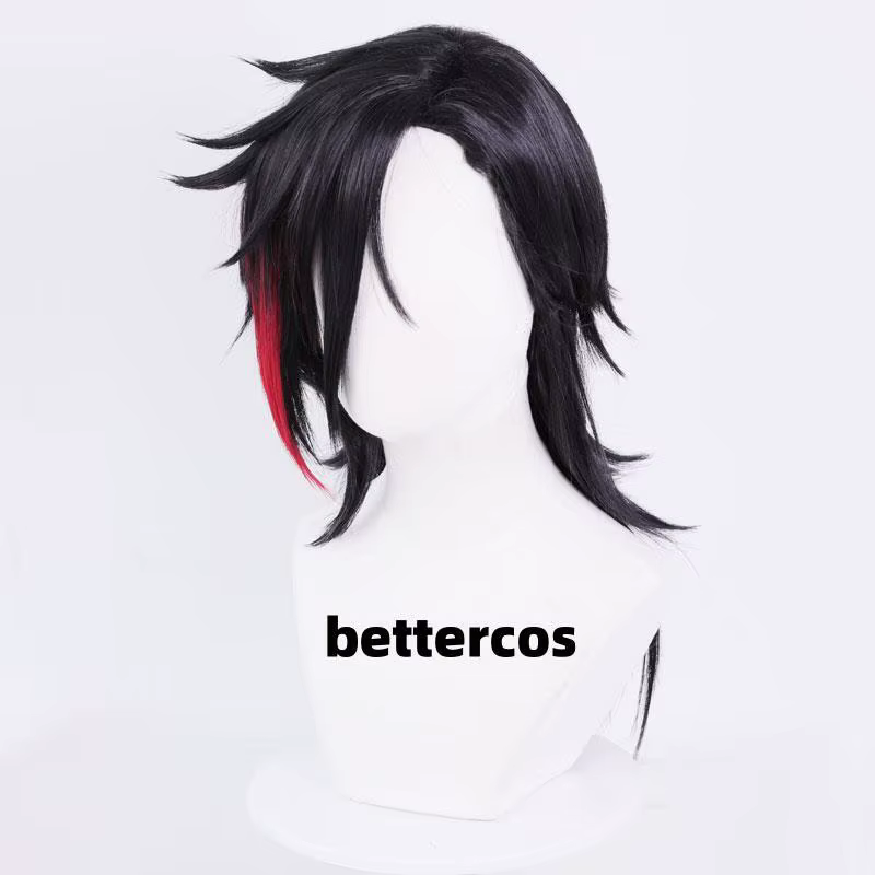 Jeu Arcane saison 2 Vi Jinx Cosplay perruque Vi cheveux noirs et rouges pour femmes hommes Halloween carnaval fête LOL