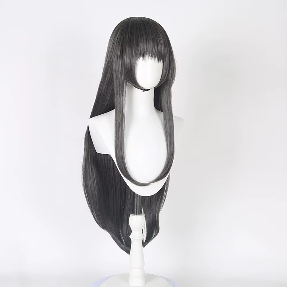 Akemi Homura Cosplay perruque noir cheveux longs raides Anime Puella Magi Madoka Magica