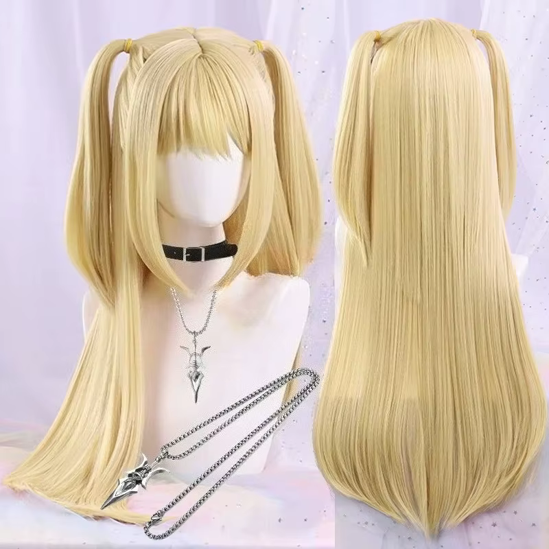 Cosplay perruque longue Style blond doré femmes