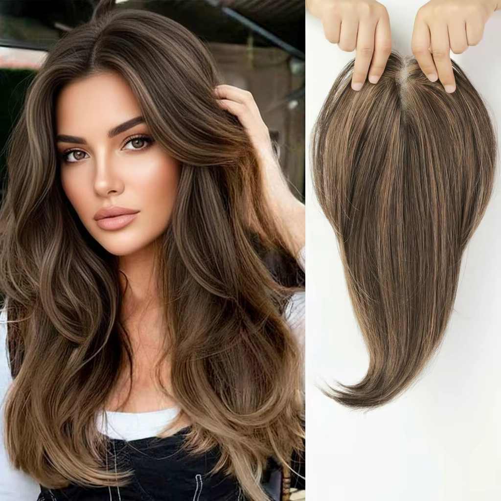 Topper de cheveux 100% humains en gros | Postiche à clipser pour Salons | Prix du fournisseur en vrac | Livraison