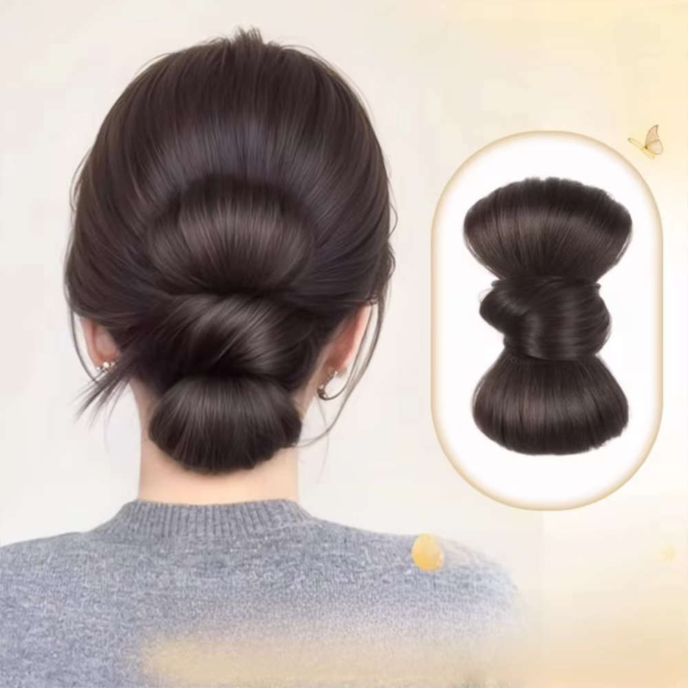 Perruque synthétique élégante avec pince à chignon