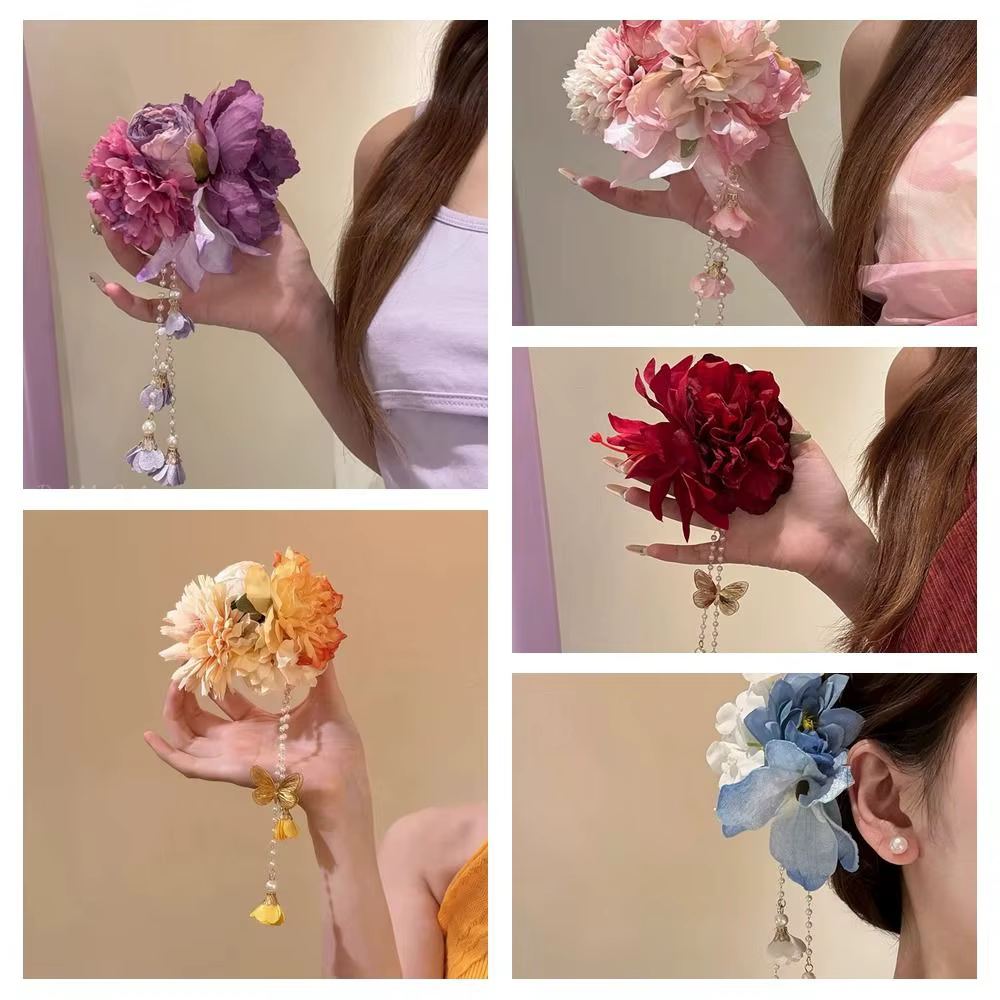Accessoires de cheveux Hanfu à pompons