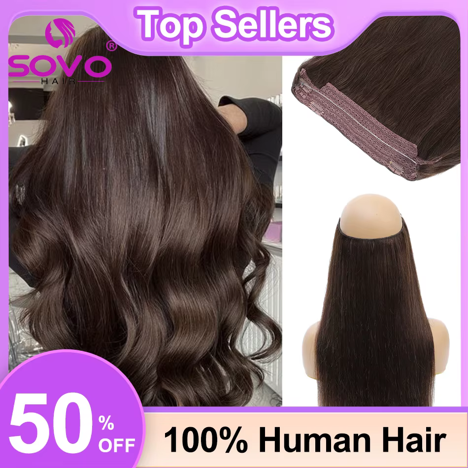 Halo Hair Extensions de cheveux 100% humains