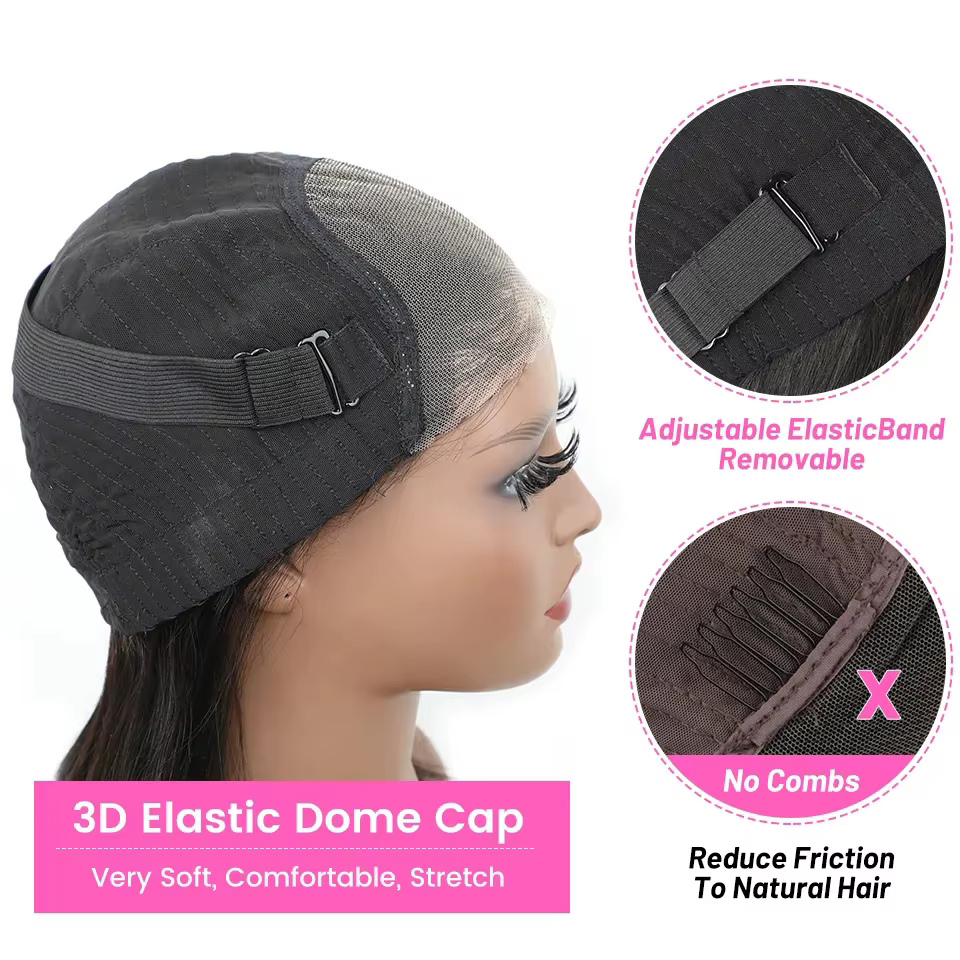 Wear And Go perruques sans colle cheveux humains fermeture pré-épilée Bob