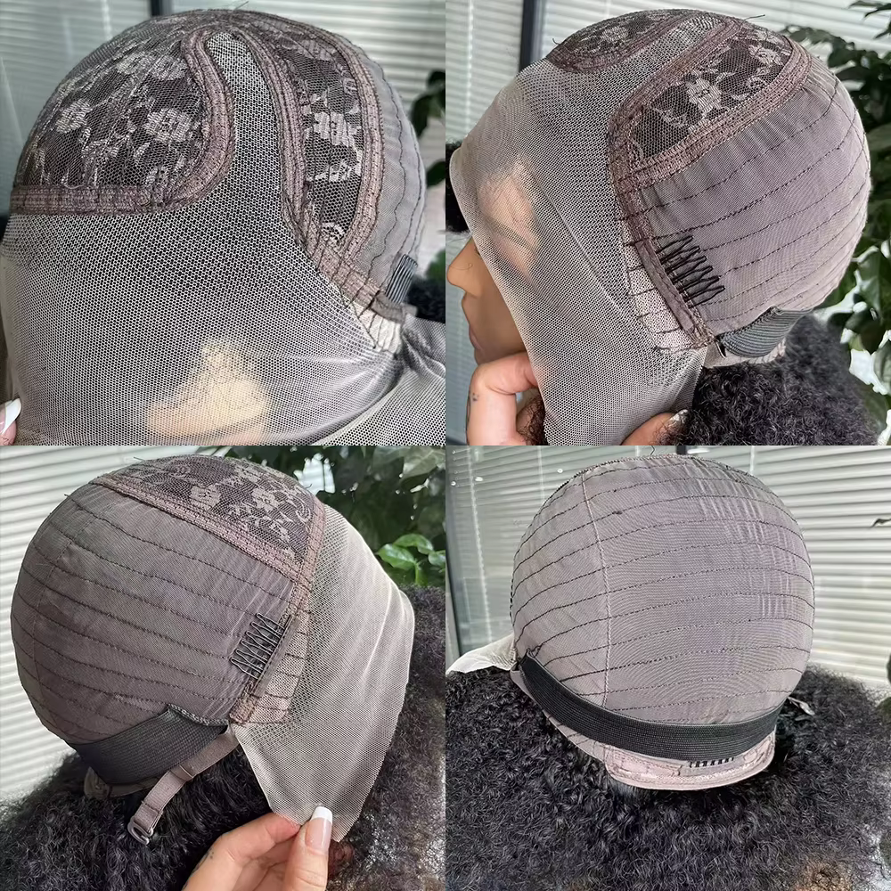 Perruques Afro pour femmes noires crépus bouclés dentelle avant perruque