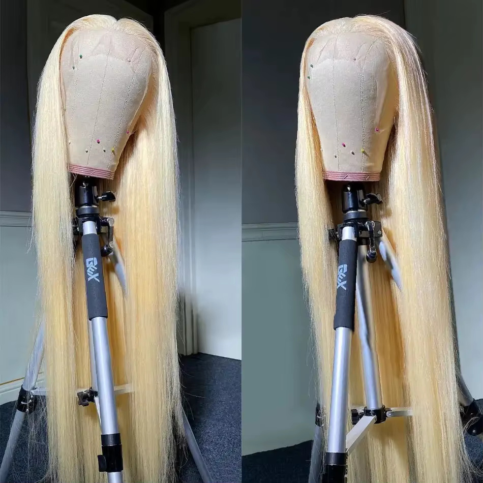 Perruque Lace Front Wig synthétique couleur blond miel 613