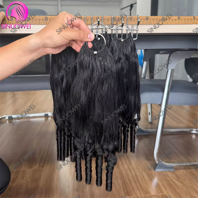 Extensions de cheveux humains au crochet French Curls