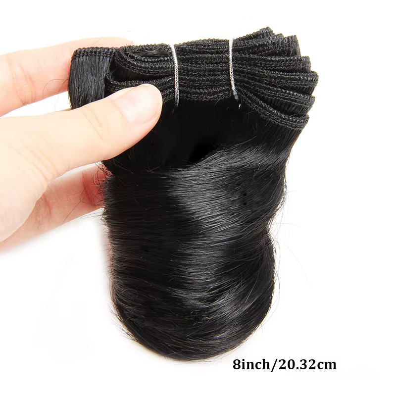 Extensions de cheveux naturels brésiliens ondulés avec closure courte 4x4 en dentelle