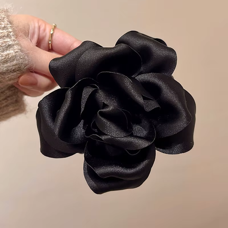 Pince à cheveux en forme de rose pour femme