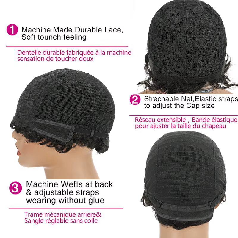 Perruque de Cheveu Humain Tresse Naturelle