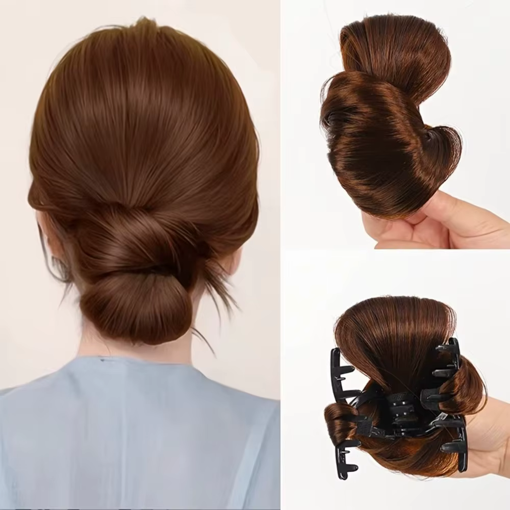 Perruque chignon naturellement synthétique
