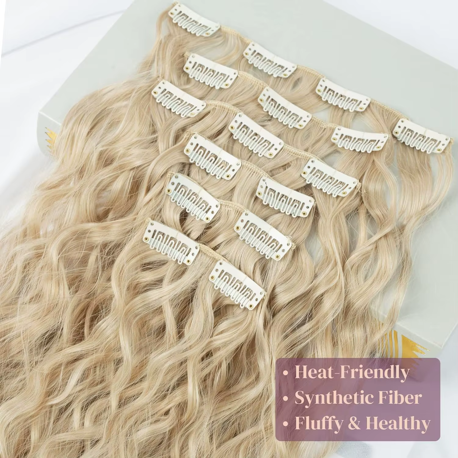 Extensions capillaires synthétiques à clips