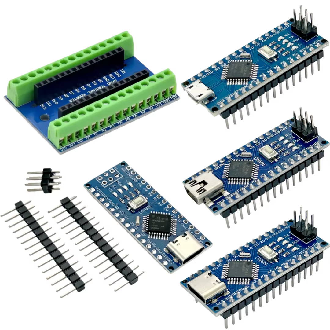 Carte de développement Arduino Nano V3.0, Module de contrôleur ATMEGA328PB 16Mhz avec chargeur de démarrage compatible et carte d'extension Nano