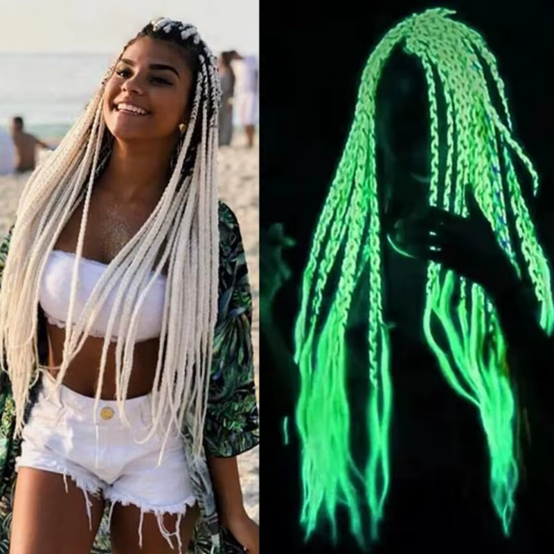 Extensions de cheveux tressés lumineux