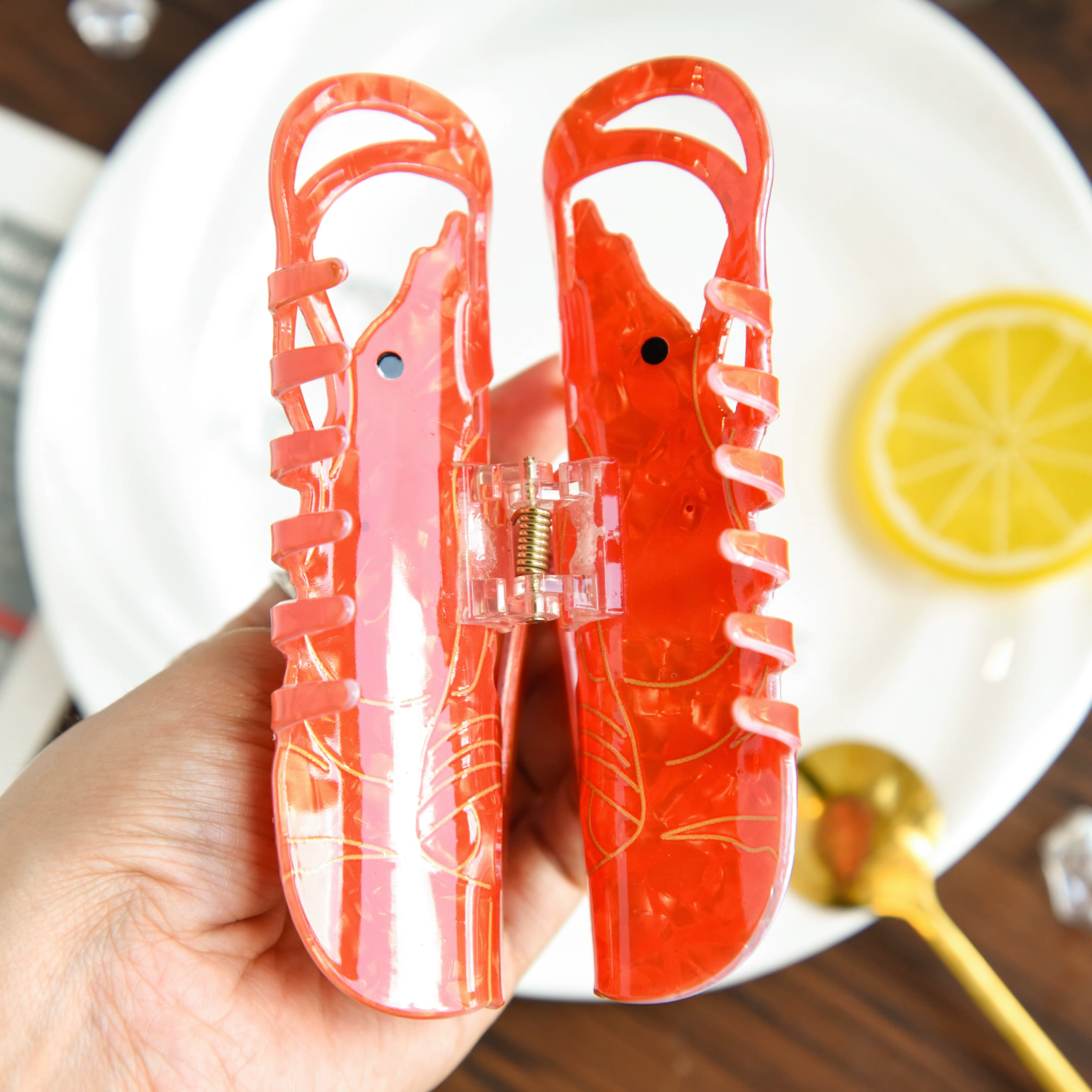 Pinces à cheveux en forme de crabe