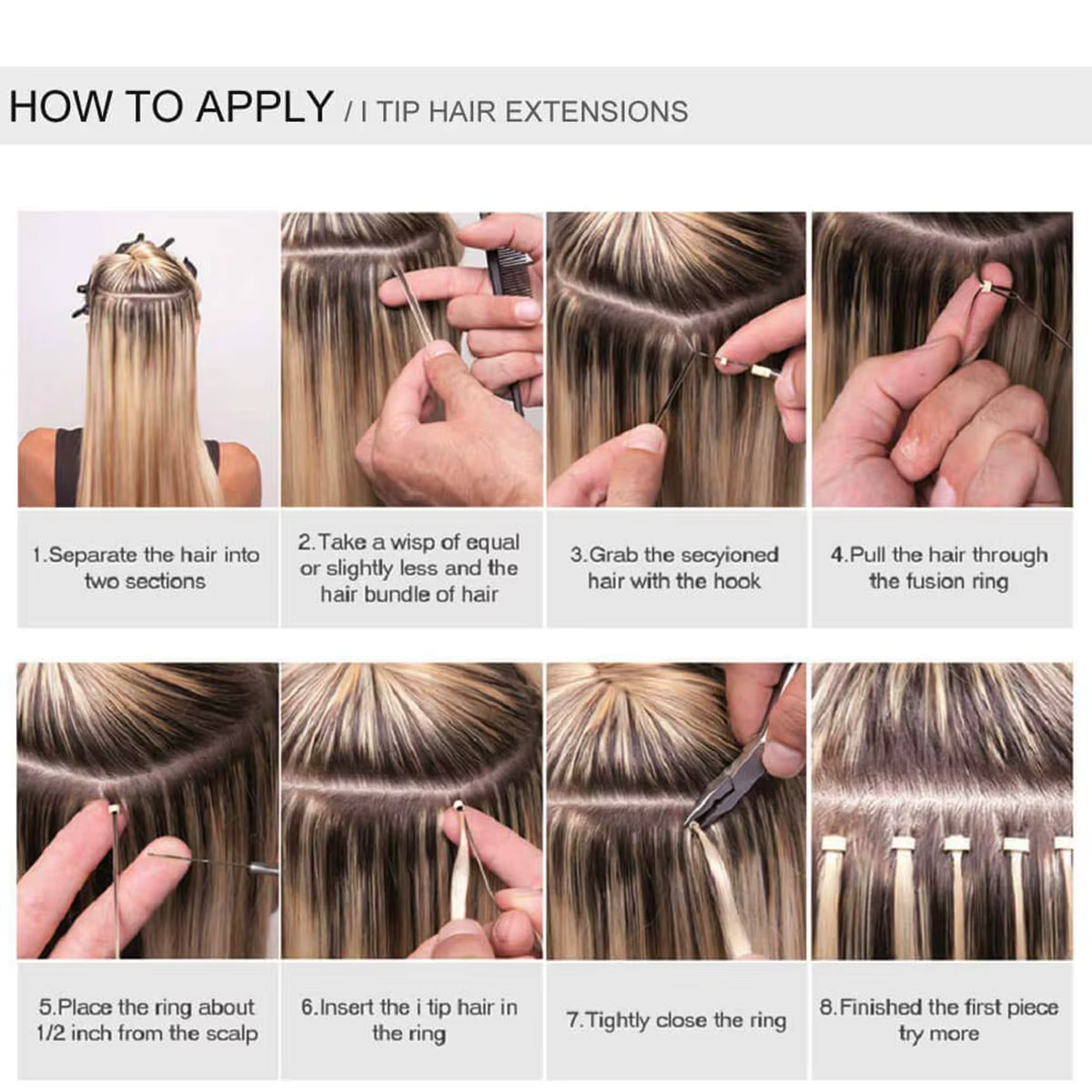 Kit d'extensions de cheveux Micro anneau