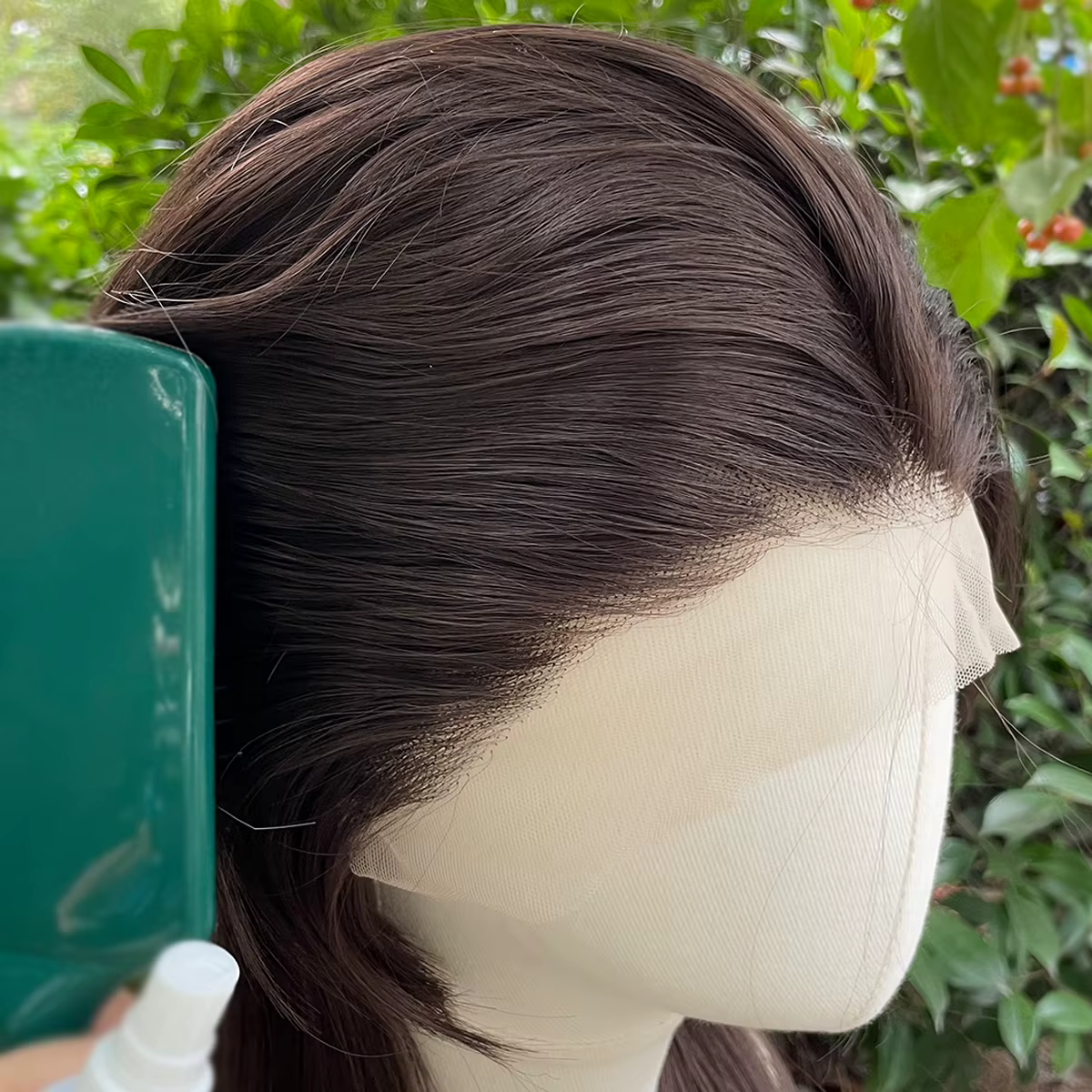 Perruques Lace Front Synthétiques Brunes pour Femmes