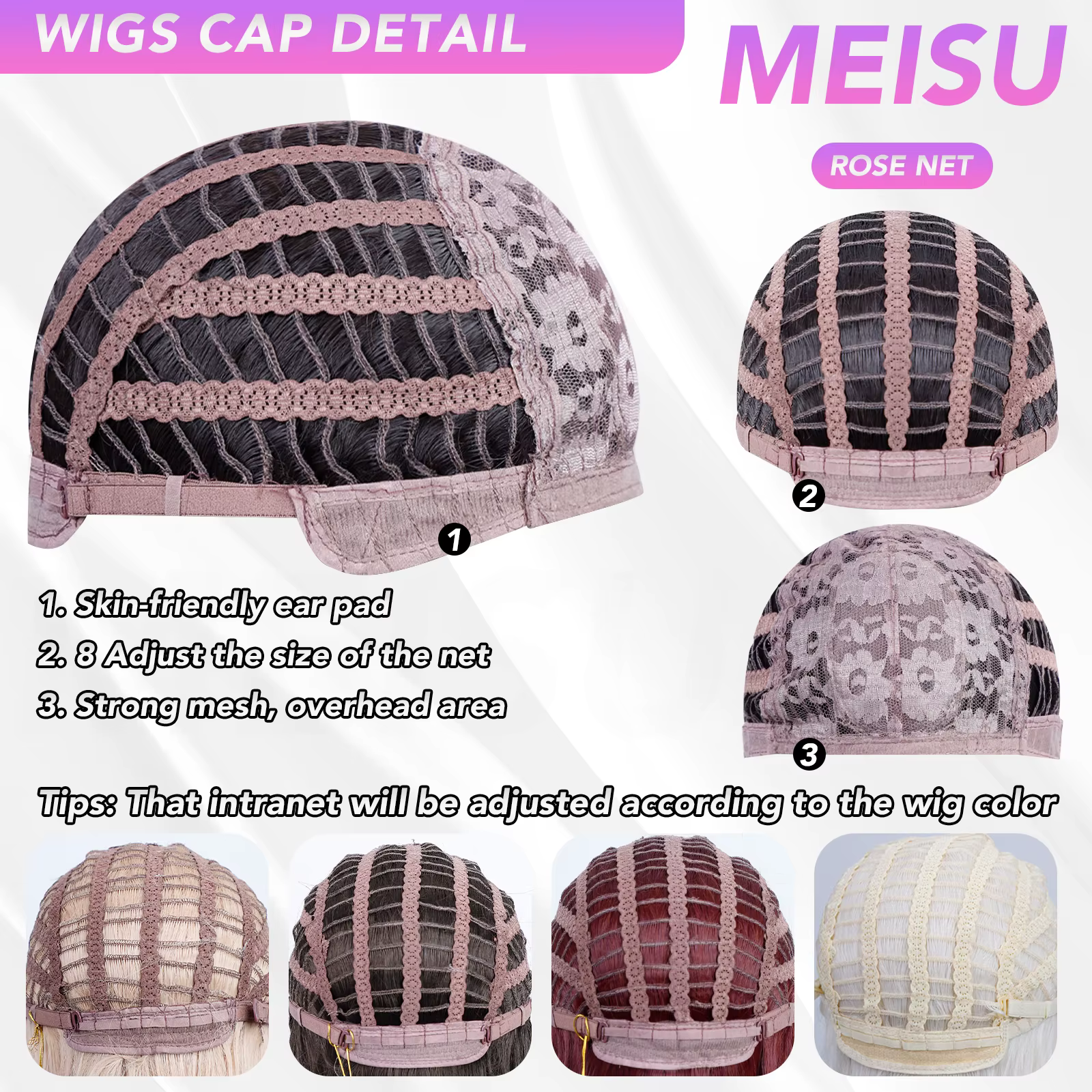MEISU – perruque synthétique courte en microfilm de 12 pouces
