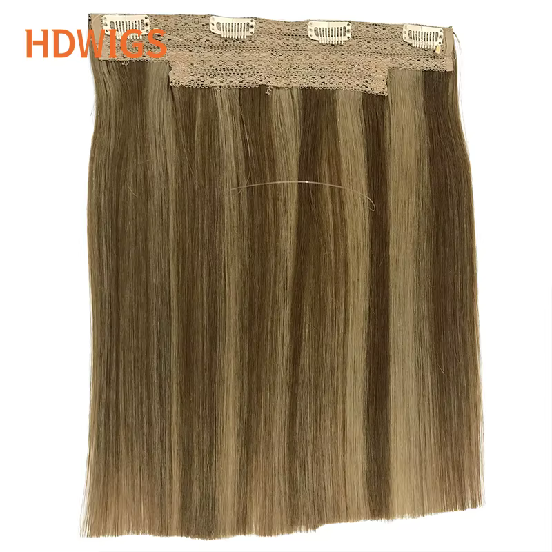 Extensions de cheveux naturels brésiliens à fil invisible