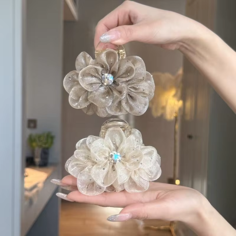 Pince à cheveux en strass pour femme