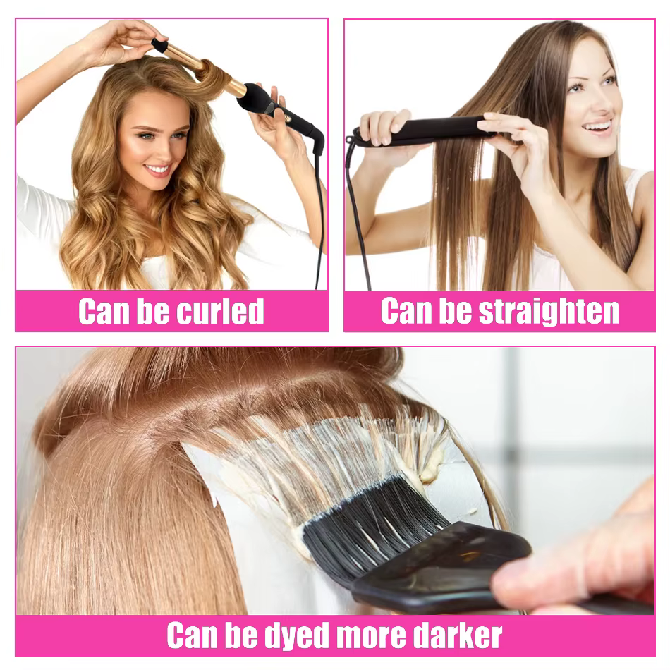Extensions de cheveux naturels blonds 100 mèches